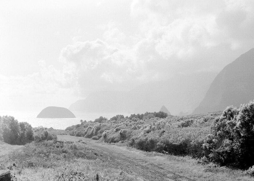 Historic Photo : St. Philomena Roman Catholic Church, Churchyard, Moloka'i Island, Kalaupapa, Kalawao County, HI 1 Photograph