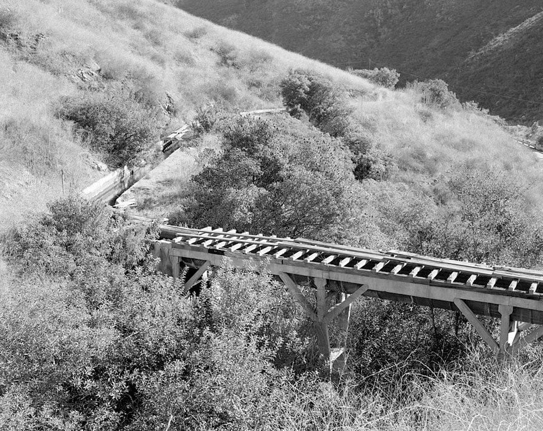 Historic Photo : Lake Hodges Flume, Along San Dieguito River between Lake Hodges & San Dieguito Reservoir, Rancho Santa Fe, San Diego County, CA 1 Photograph