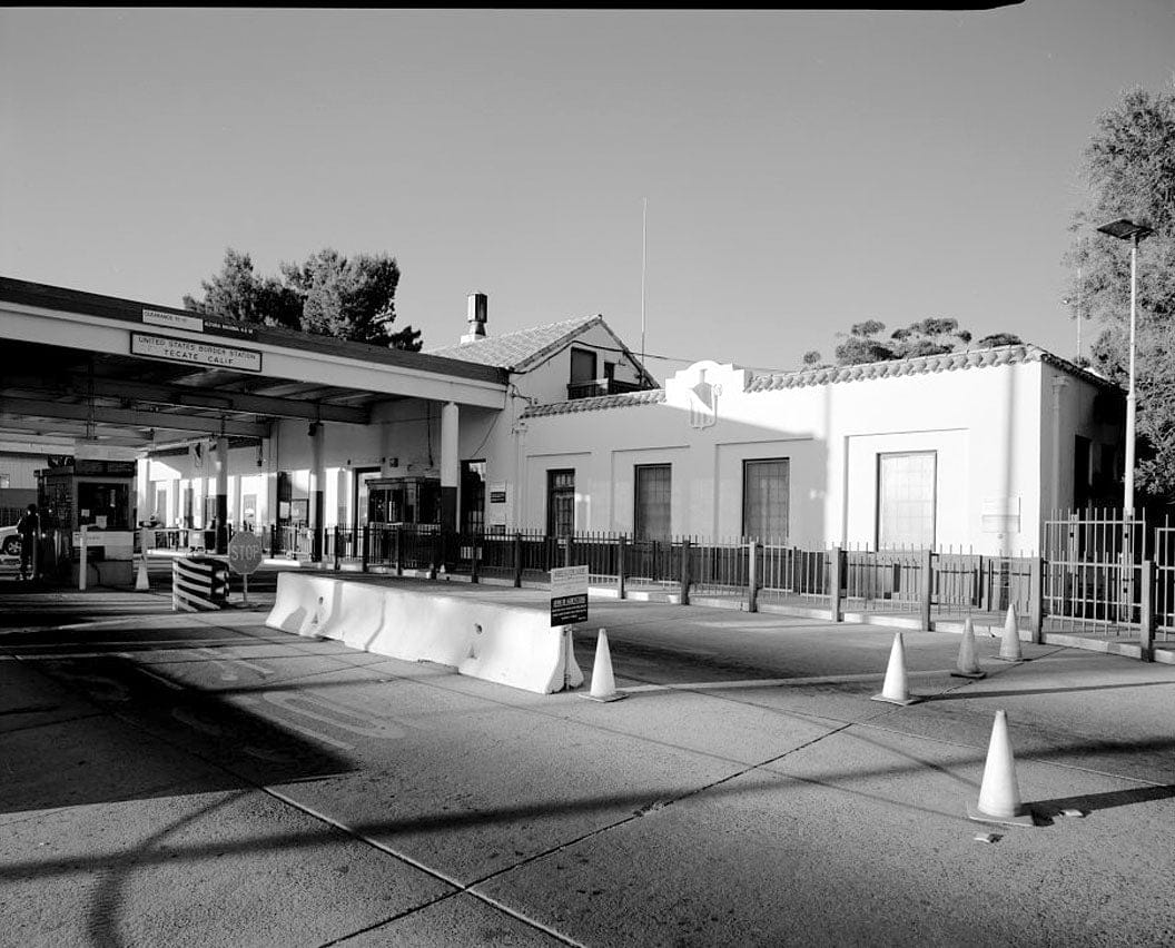 Historic Photo : U.S. Inspection Station, Main Building, California State Highway 188, Tecate Road, Tecate, San Diego County, CA 4 Photograph