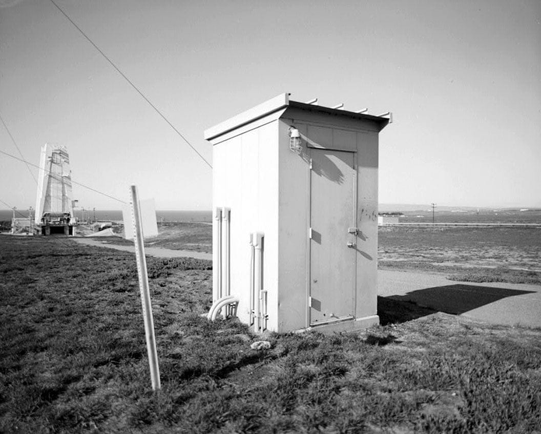 Historic Photo : Vandenberg Air Force Base, Space Launch Complex 3, Meteorological Shed & Tower, Napa & Alden Roads, Lompoc, Santa Barbara County, CA 1 Photograph