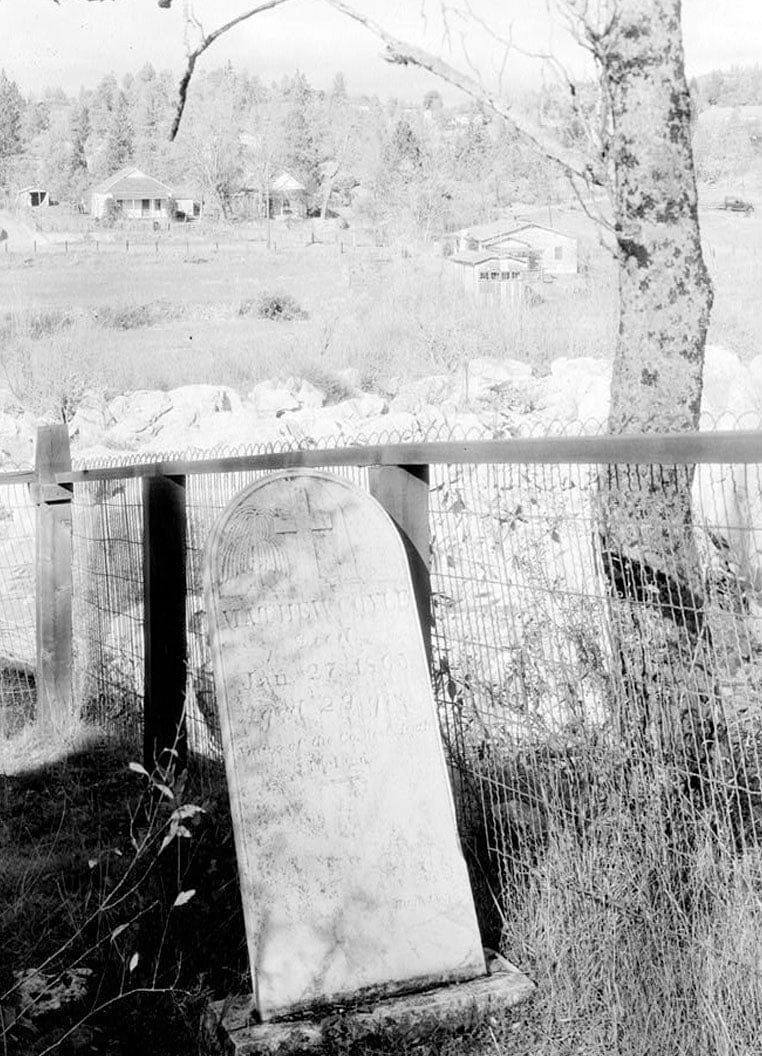 Historic Photo : Grave Stones, St. Anne's Cemetery, Columbia, Tuolumne County, CA 1 Photograph