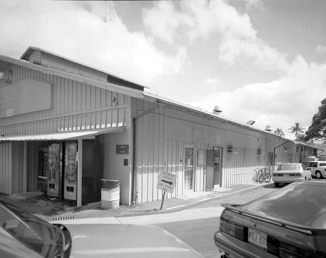 Historic Photo : U.S. Naval Base, Pearl Harbor, Administration Building, North waterfront & Morton Street near Berth S-11, Pearl City, Honolulu County, HI 1 Photograph