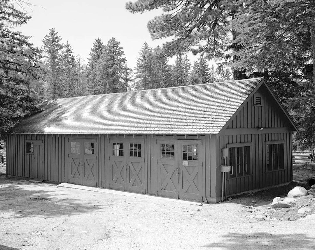 Historic Photo : Columbine Ranger Station, Garage, Milepost 1343, State Highway 366, Safford, Graham County, AZ 2 Photograph