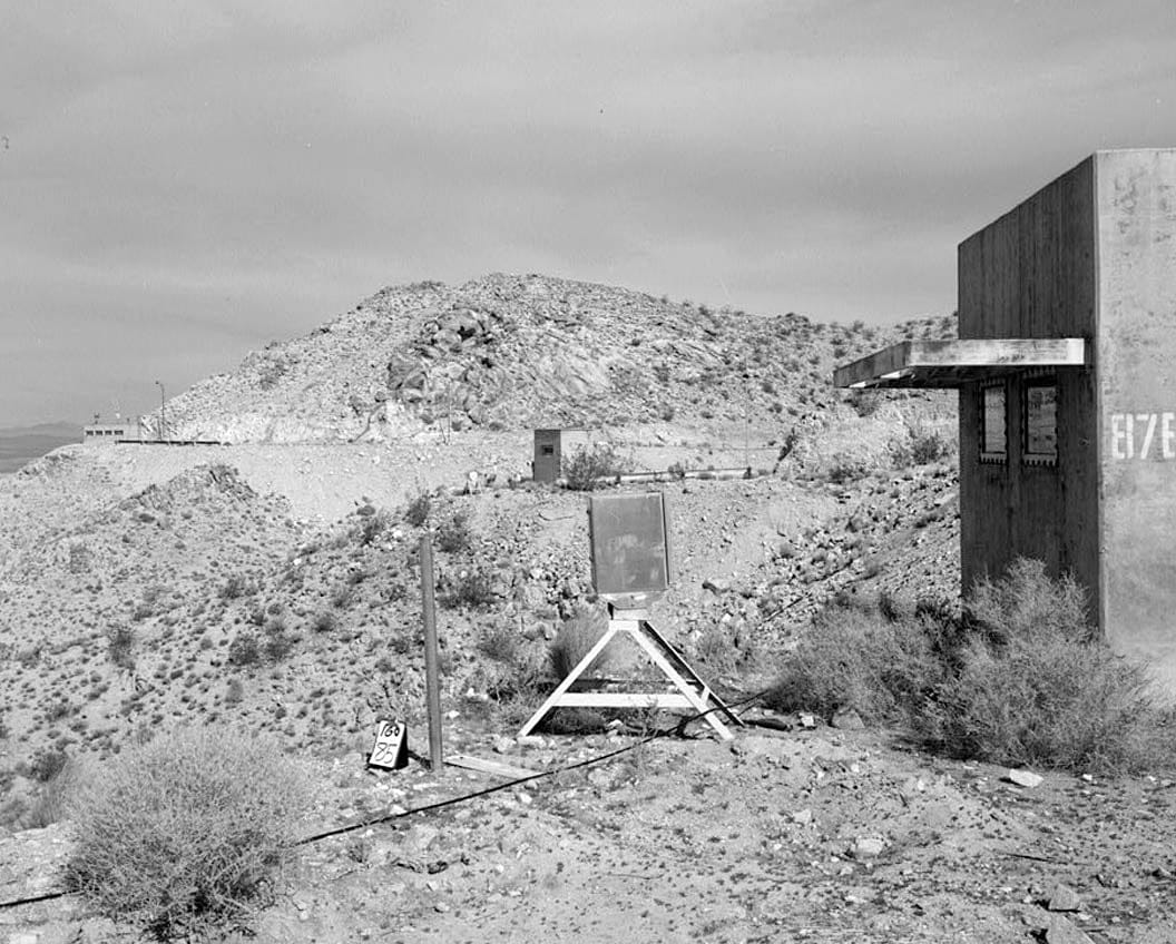 Edwards Air Force Base, Air Force Rocket Propulsion Laboratory, Observation Bunkers for Test Stand 1-A, Test Area 1-120, north end of Jupiter Boulevard, Boron, Kern County, CA 1