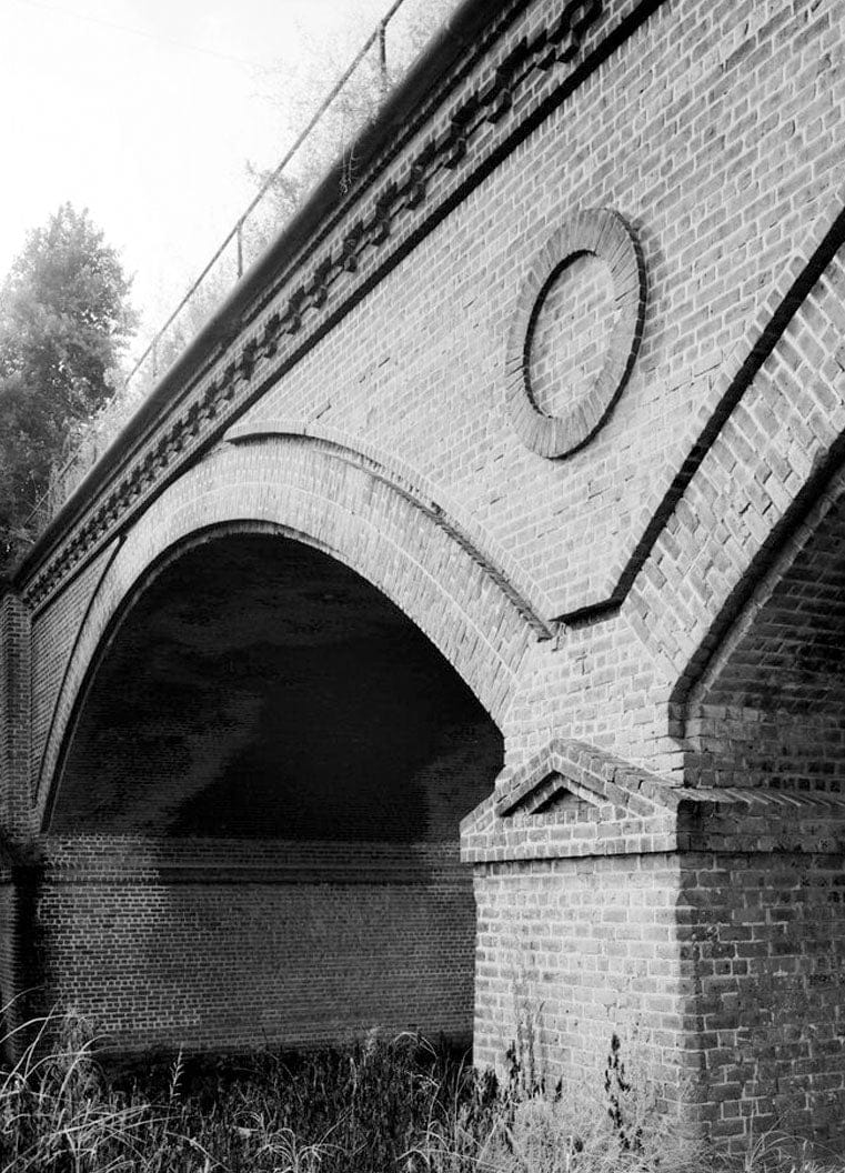 Historic Photo : Central of Georgia Railway, 1860 Brick Arch Viaduct, Spanning West Boundary Street & Savannah-Ogeechee Canal, Savannah, Chatham County, GA 4 Photograph