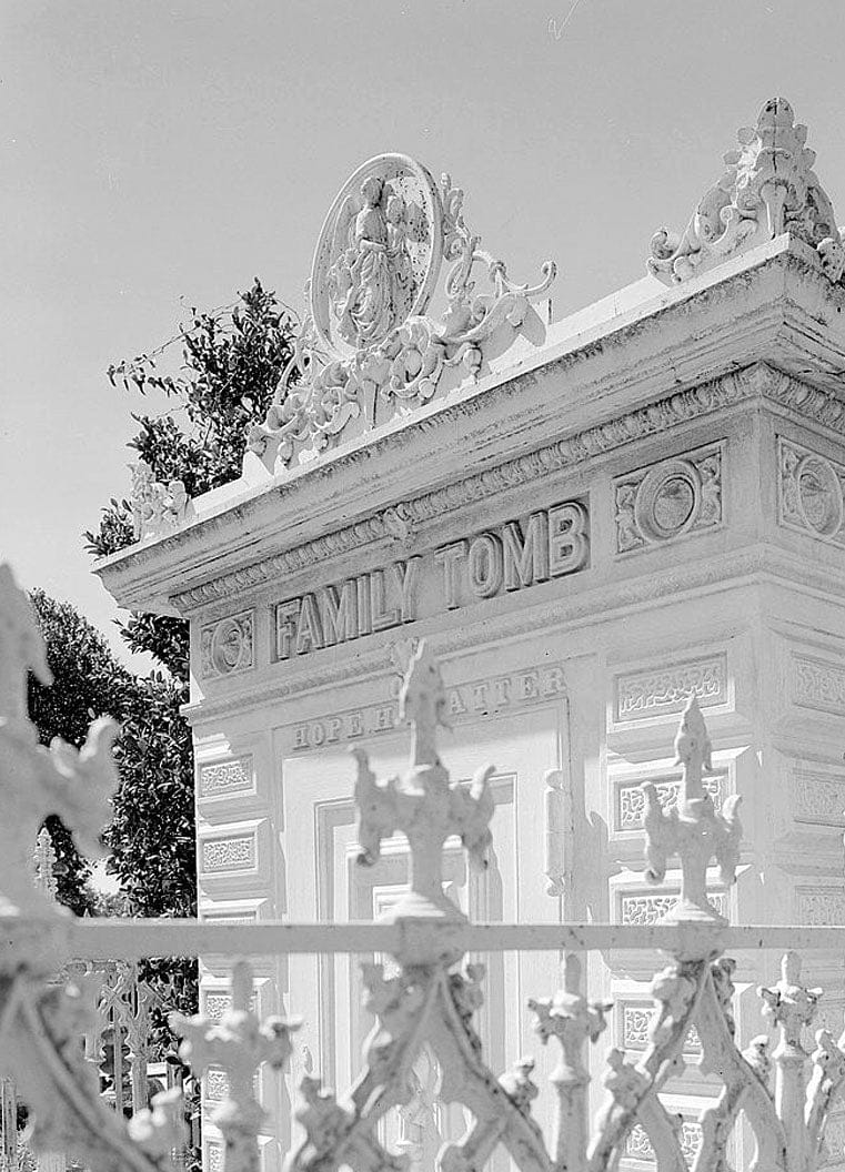 Historic Photo : Slatter Family Tomb, Magnolia Cemetery, Virginia Street, Mobile, Mobile County, AL 3 Photograph