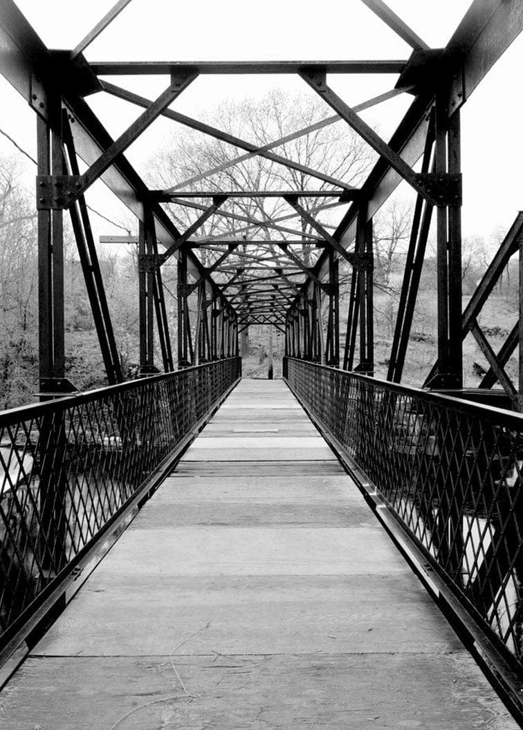 Historic Photo : Indian Leap Pedestrian Bridge, Norwich, New London County, CT 8 Photograph