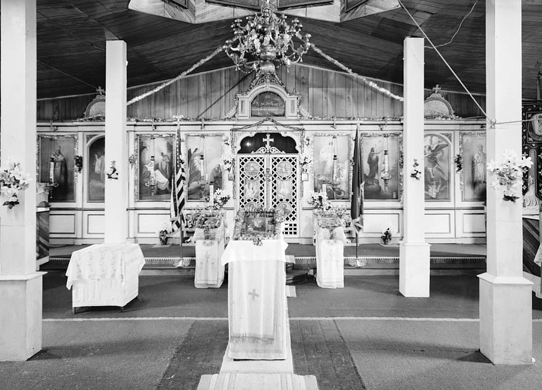 Historic Photo : Elevation of Holy Cross Russian Orthodox Church (New), Russian Mission, Wade Hampton Census Area, AK 1 Photograph