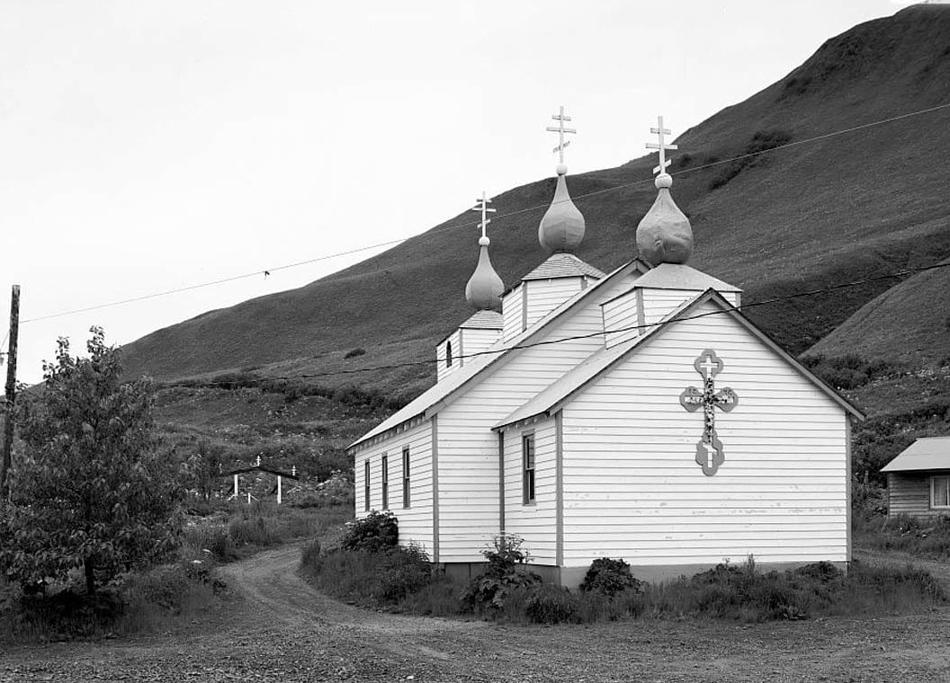Historic Photo : Three Saints Russian Orthodox Church, Kodiak Island, Old Harbor, Kodiak Island Borough, AK 12 Photograph