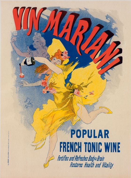 Art Print : Affiche Pour le 'Vin Mariani', 1897 - Vintage Wall Art