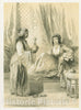 Art Print : 1851, Cairine Lady Waited Upon by a Galla Slave-Girl - Vintage Wall Art