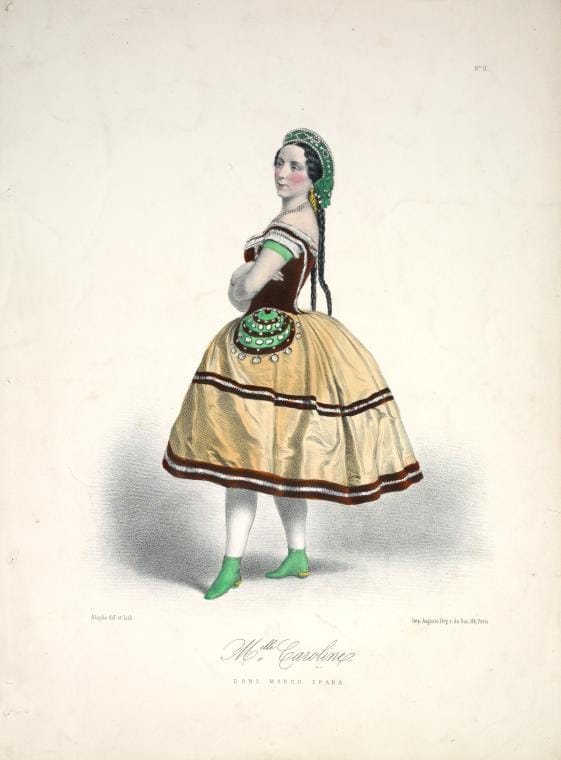 Art Print : Melle Caroline Dans Marco Spada, 1858 - Vintage Wall Art