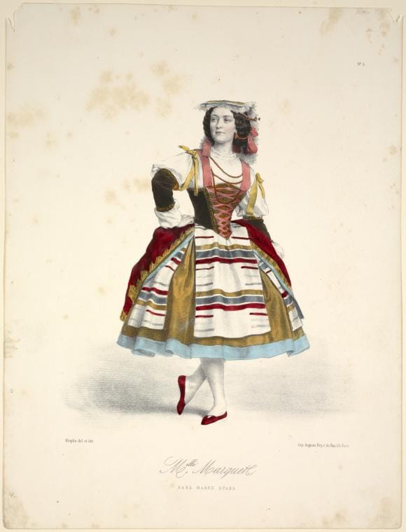 Art Print : Melle. Marquet, Dans Marco Spada, 1860 - Vintage Wall Art