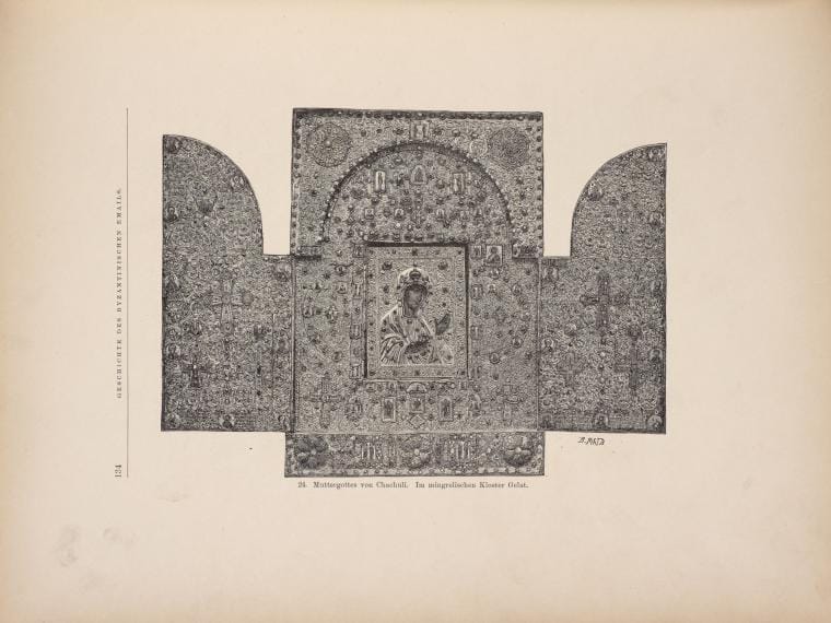 Art Print : Muttergottes von Chachuli. in mingrelischen Kloster Gelat, 1892 - Vintage Wall Art
