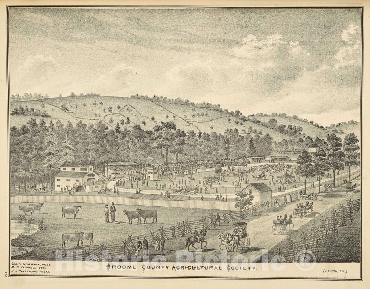 Art Print : 1876, Boome County Agricultural Society. - Vintage Wall Art
