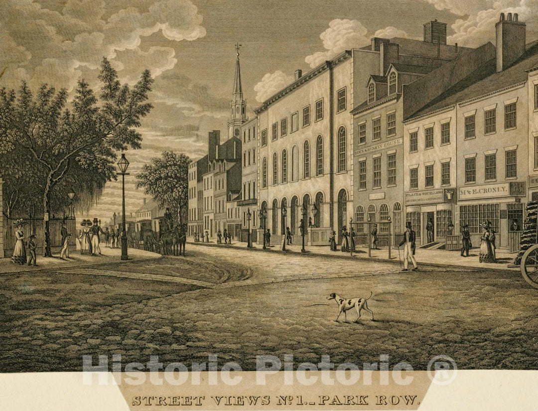 Art Print : Street Views no. 1, Park Row - Vintage Wall Art