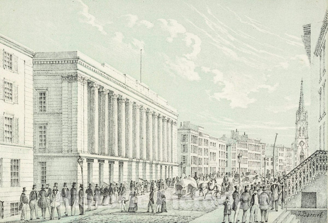 Art Print : Merchants' Exchange - Vintage Wall Art