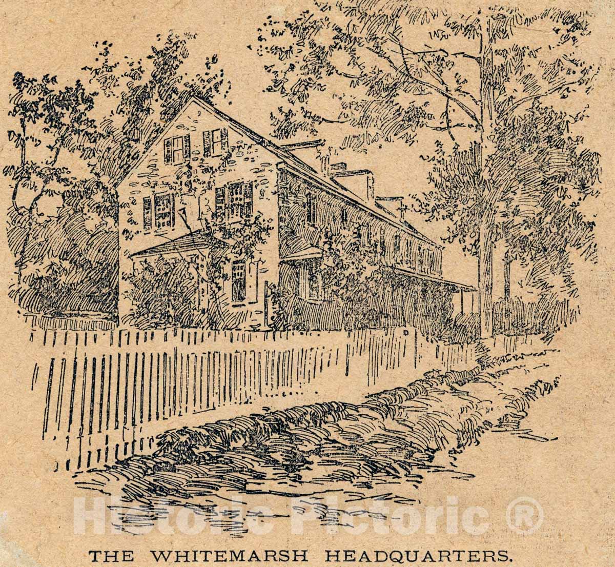 Art Print : The Whitemarsh Headquarters - Vintage Wall Art