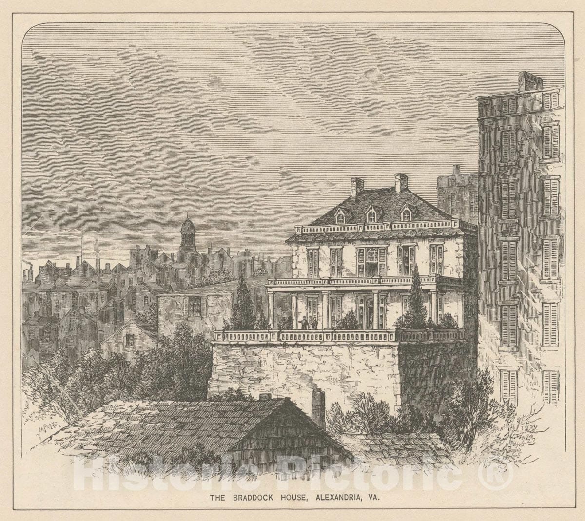 Art Print : The Braddock House, Alexandria, Va. - Vintage Wall Art