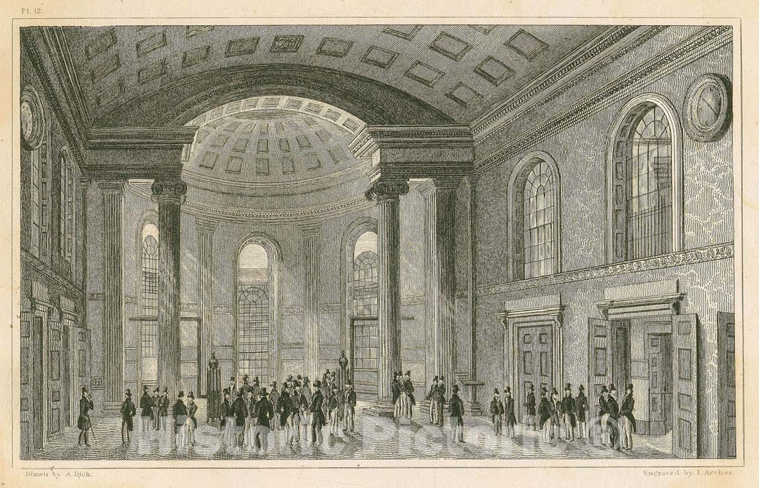 Art Print : Merchants Room, Exchange - Vintage Wall Art