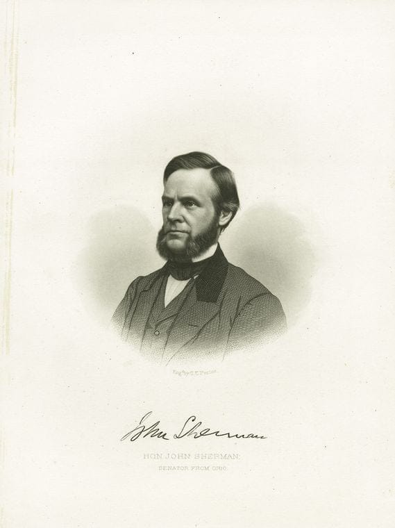 Art Print : 1880, Hon. John Sherman Senator from Ohio - Vintage Wall Art