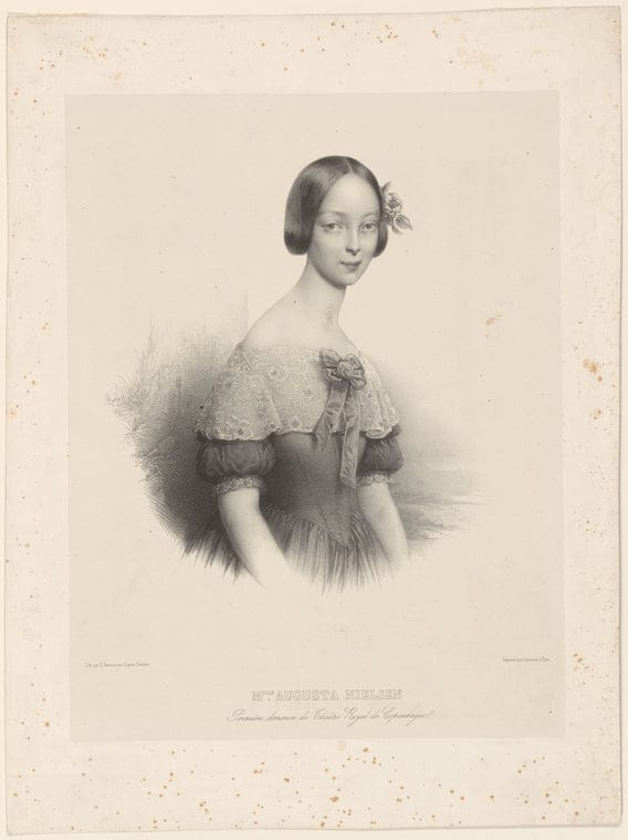 Art Print : Melle. Augusta Nielsen, 1812 - Vintage Wall Art