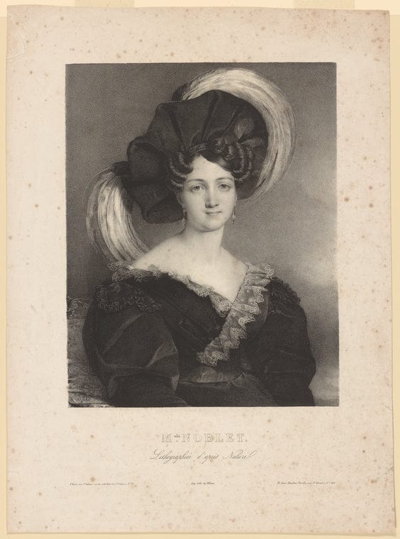 Art Print : Melle Noblet, 1820 - Vintage Wall Art