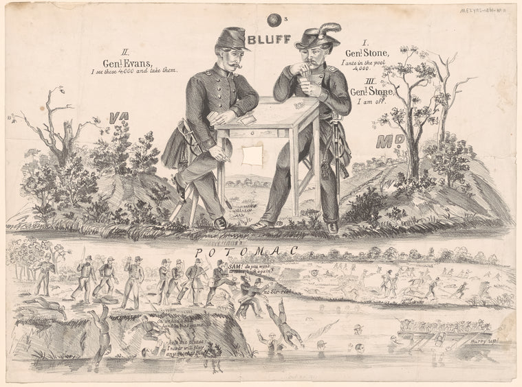 Art Print : [Ball]'s Bluff, 1861 - Vintage Wall Art