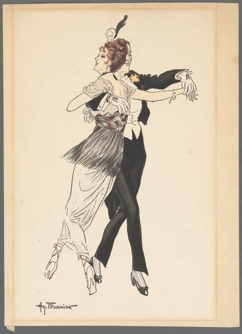 Art Print : Ballroom Dancers, 1800 - Vintage Wall Art