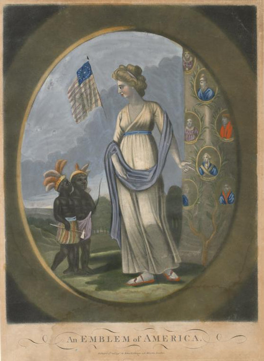 Art Print an Emblem of America, 1798 Vintage Wall Art Historic