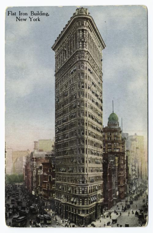 Art Print : Flat Iron Building, New York City, 1901 - Vintage Wall Art