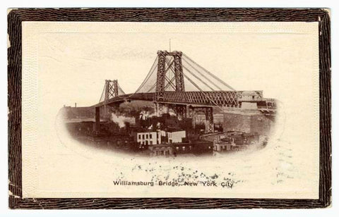 Art Print : Williamsburg Bridge, New York City, 1910 - Vintage Wall Art