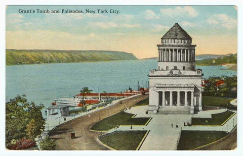 Art Print : Grant's Tomb and Palisades, New York City, 1911 - Vintage Wall Art