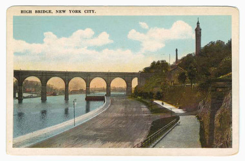 Art Print : High Bridge, New York City, 1915 - Vintage Wall Art