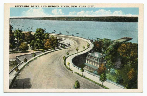 Art Print : Riverside Drive and Hudson River, New York City, 1924 - Vintage Wall Art