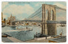 Art Print : Brooklyn Bridge, New York, 1910 - Vintage Wall Art