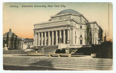 Art Print : Library Columbia University, New York City, 1913 - Vintage Wall Art