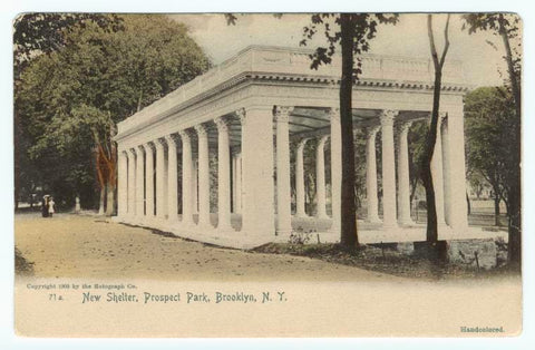 Art Print : New shelter, Prospect Park, Brooklyn, N.Y, 1905 - Vintage Wall Art