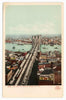 Art Print : East River and Brooklyn Bridge, New York, 1900 - Vintage Wall Art