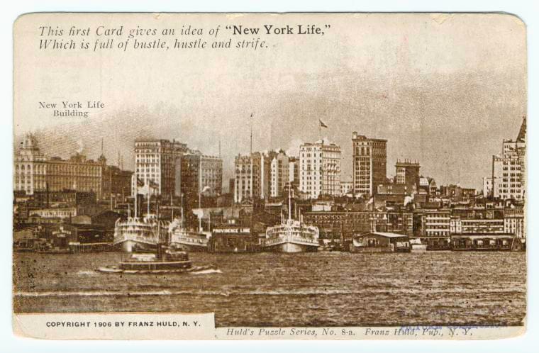 Art Print : New York City Skyline, 1906, 1906 - Vintage Wall Art