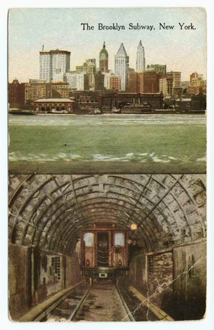 Art Print : The Brooklyn Subway, New York, 1911 - Vintage Wall Art