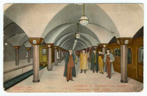 Art Print : Hudson & Manhattan Subway Terminal New York, 1909 - Vintage Wall Art