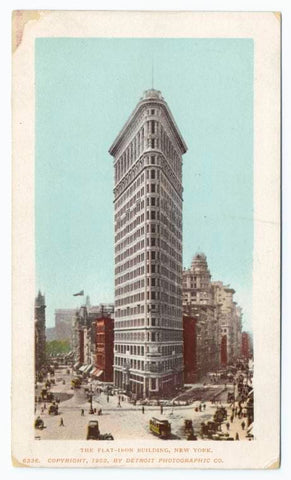 Art Print : The Flat Iron Building, New York City, 1910 - Vintage Wall Art