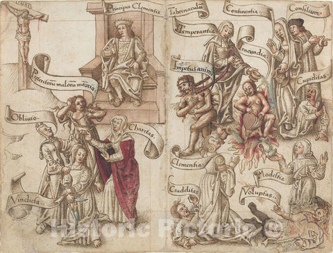 Art Print : Obliterate The Trace of The Pot in The Ashes [FOL. 32 Verso / 33 Recto], c.1514 - Vintage Wall Art