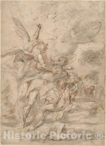 Art Print : Gaspare Diziani, The Sacrifice of Isaac, c. 1755 - Vintage Wall Art
