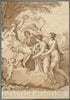 Art Print : Jean FranÃ§ois Pierre Peyron, Venus and The Graces Crowning ThÃ©mire, c.1796 - Vintage Wall Art