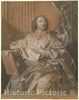 Art Print : Hyacinthe Rigaud, Monseigneur Charles de Saint-Albin, Archbishop of Cambrai, 1740 - Vintage Wall Art