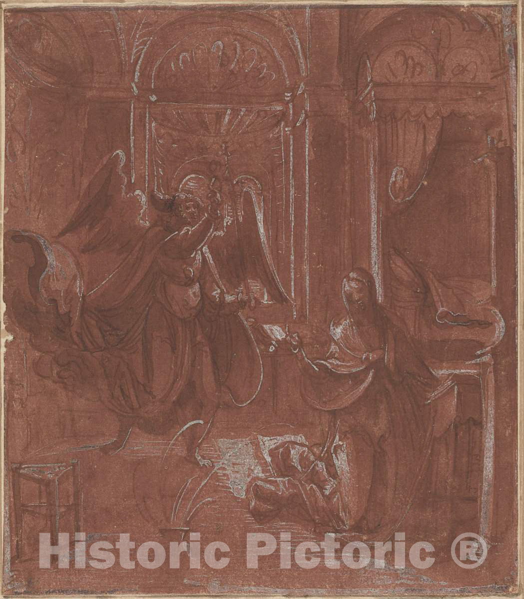 Art Print : The Annunciation, c. 1520 - Vintage Wall Art