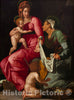 Art Print : Jacopino del Conte, Madonna and Child with Saint Elizabeth and Saint John The Baptist, c. 1535 - Vintage Wall Art