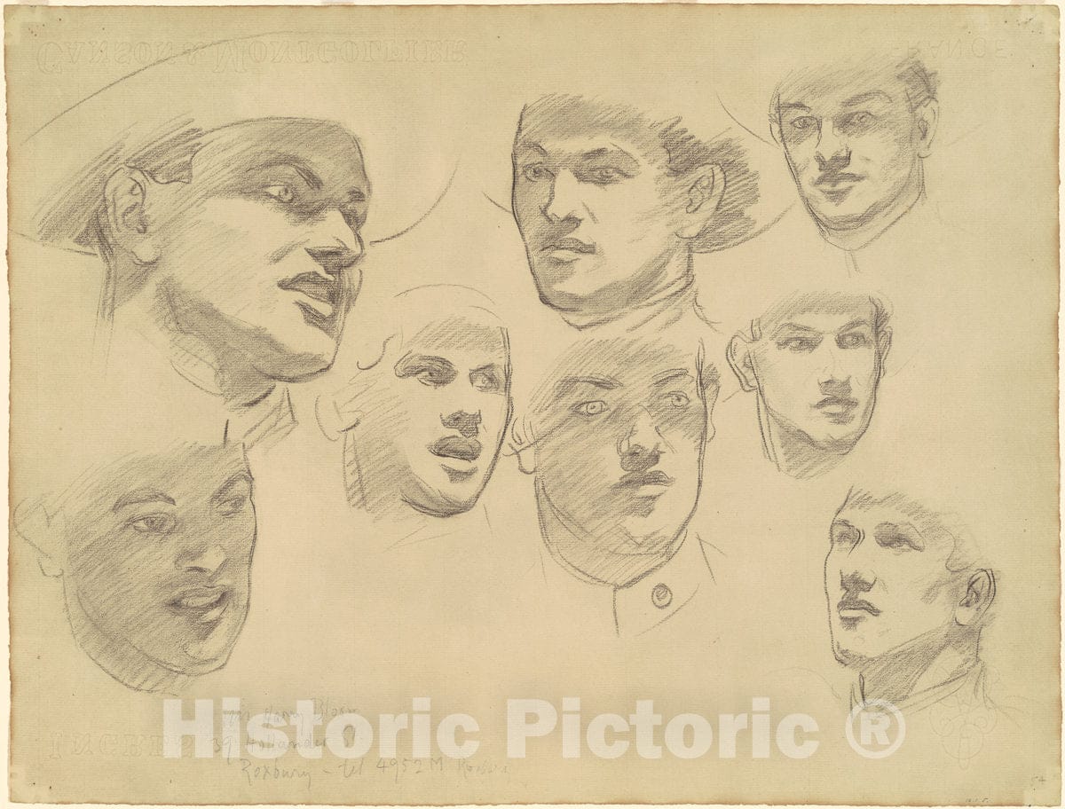 Art Print : John Singer Sargent, Studies for Entering The War, 1920-1922 - Vintage Wall Art
